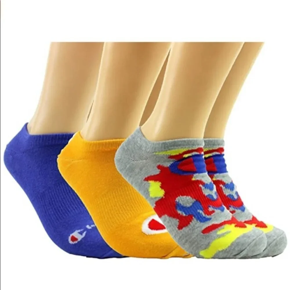 Champion Women’s Multi Logo Super No Show Socks 3-Pack  SZ 8-12